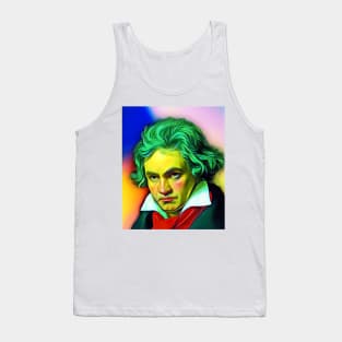Ludwig van Beethoven Colourful Portrait | Ludwig van Beethoven Artwork 6 Tank Top